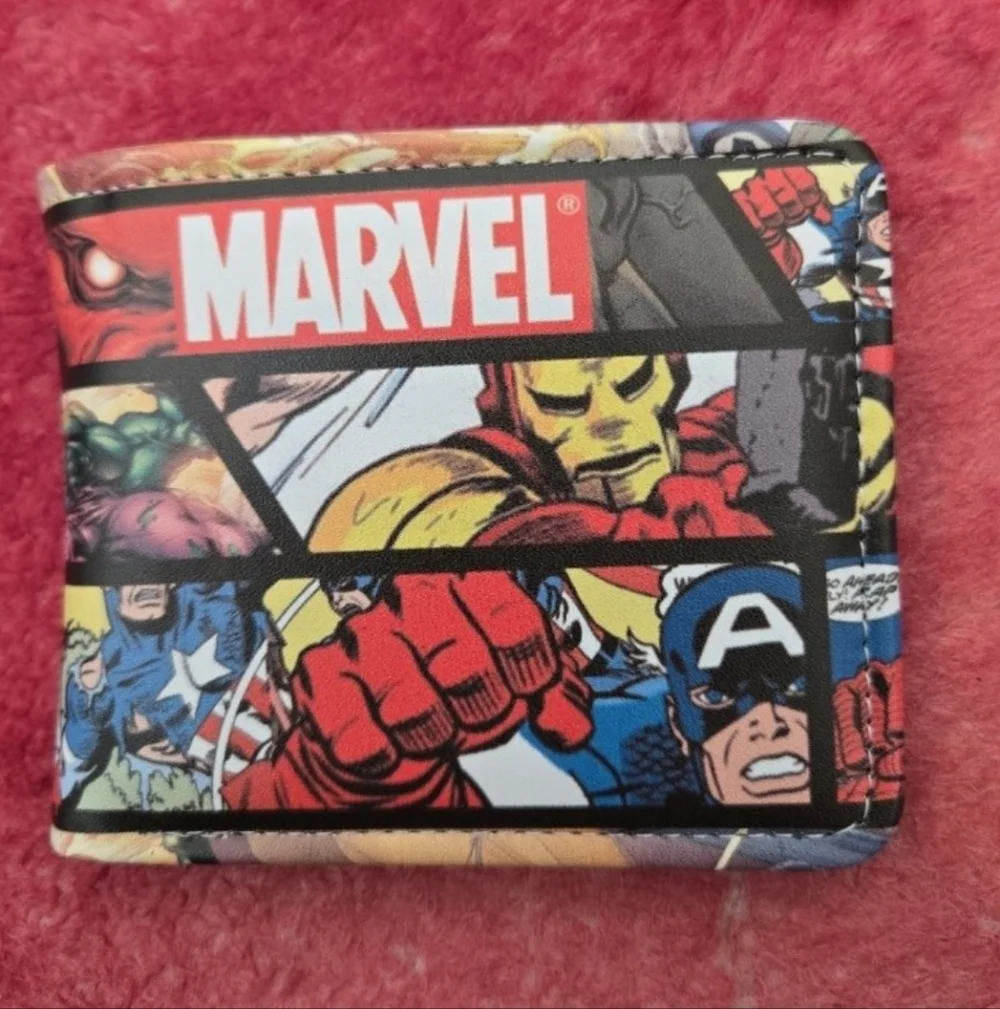 New marvel avengers anime manga leather wallet